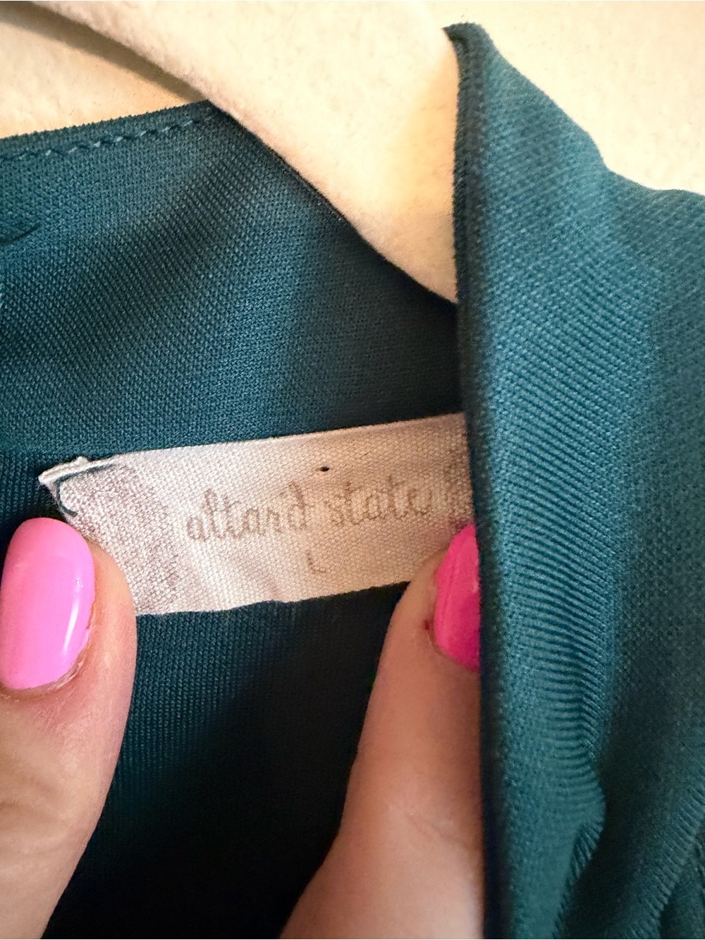 Altar'd State Teal Asymmetrical Cutout Halter Dress - Picture 3 of 4